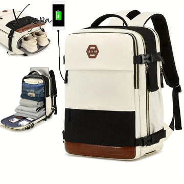 Waterproof Carry-On Backpack With Shoe Compartment For Business And Travel